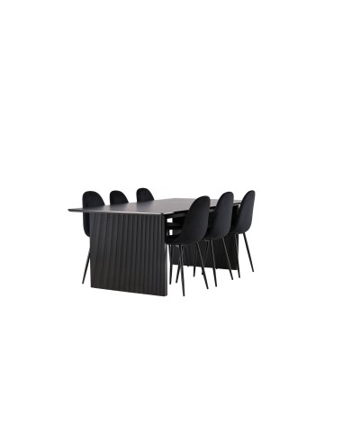 Matgrupp Vail med Polar matstolar, 200 × 100 cm