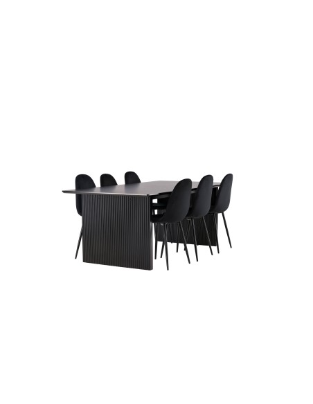 Matgrupp Vail med Polar matstolar, 200 × 100 cm
