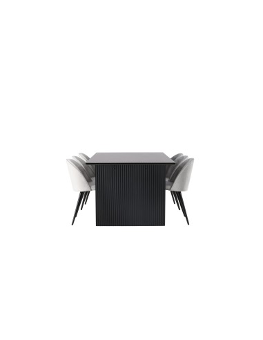 Matgrupp Vail med Velvet matstolar, 200 × 100 cm