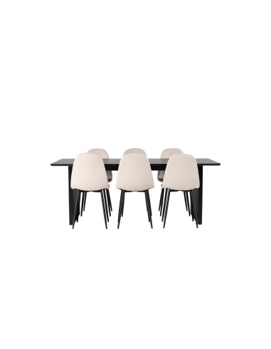 Matgrupp Vail med Polar matstolar, 200 × 100 cm