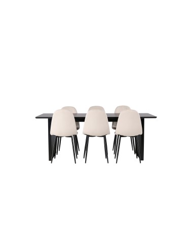 Matgrupp Vail med Polar matstolar, 200 × 100 cm