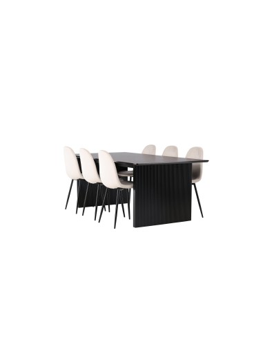 Matgrupp Vail med Polar matstolar, 200 × 100 cm