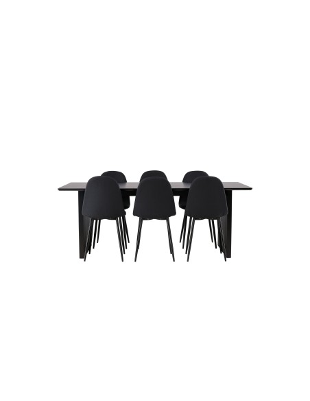 Matgrupp Vail med Polar matstolar, 200 × 100 cm