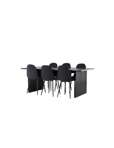 Matgrupp Vail med Polar matstolar, 200 × 100 cm