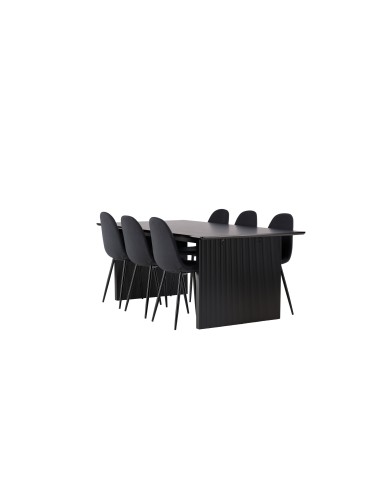 Matgrupp Vail med Polar matstolar, 200 × 100 cm