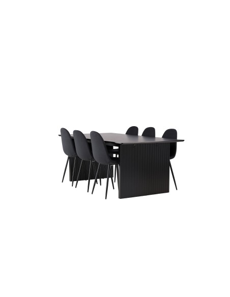 Matgrupp Vail med Polar matstolar, 200 × 100 cm