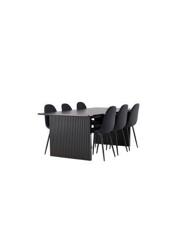 Matgrupp Vail med Polar matstolar, 200 × 100 cm