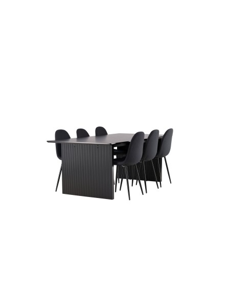 Matgrupp Vail med Polar matstolar, 200 × 100 cm