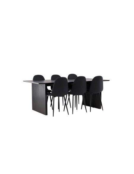 Matgrupp Vail med Polar matstolar, 200 × 100 cm