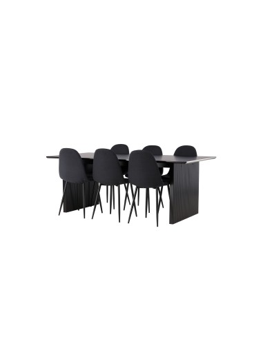 Matgrupp Vail med Polar matstolar, 200 × 100 cm