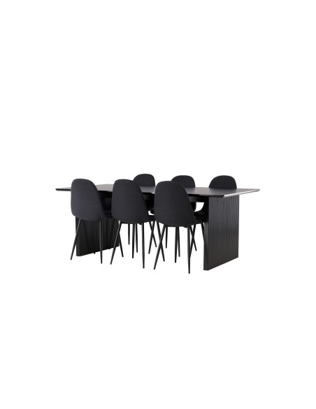 Matgrupp Vail med Polar matstolar, 200 × 100 cm