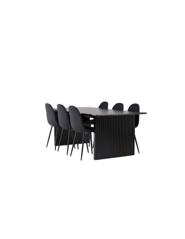 Matgrupp Vail med Polar matstolar, 200 × 100 cm