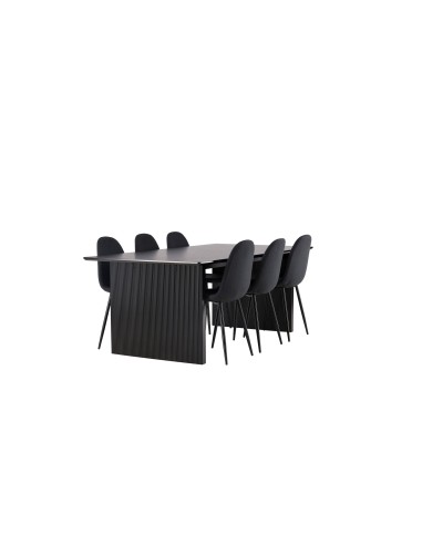 Matgrupp Vail med Polar matstolar, 200 × 100 cm