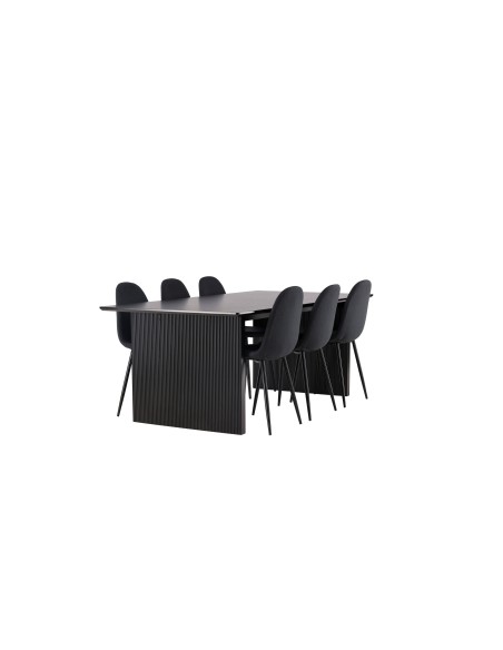 Matgrupp Vail med Polar matstolar, 200 × 100 cm
