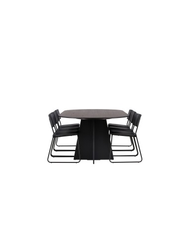 Matgrupp Bootcut med Kenth matstolar, 230 × 115 cm