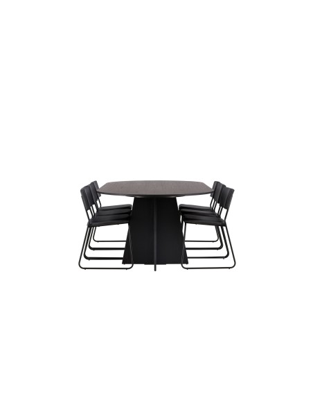 Matgrupp Bootcut med Kenth matstolar, 230 × 115 cm