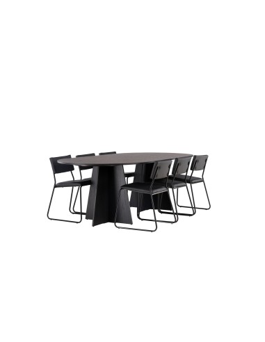 Matgrupp Bootcut med Kenth matstolar, 230 × 115 cm