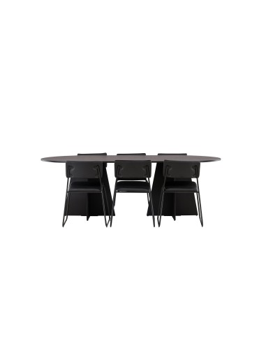Matgrupp Bootcut med Kenth matstolar, 230 × 115 cm