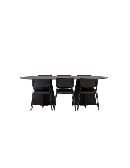 Matgrupp Bootcut med Kenth matstolar, 230 × 115 cm