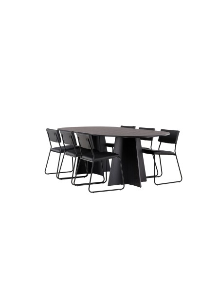 Matgrupp Bootcut med Kenth matstolar, 230 × 115 cm