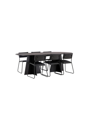 Matgrupp Bootcut med Kenth matstolar, 230 × 115 cm