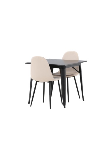 Matgrupp Tempe med Polar matstolar, 80 × 80 cm