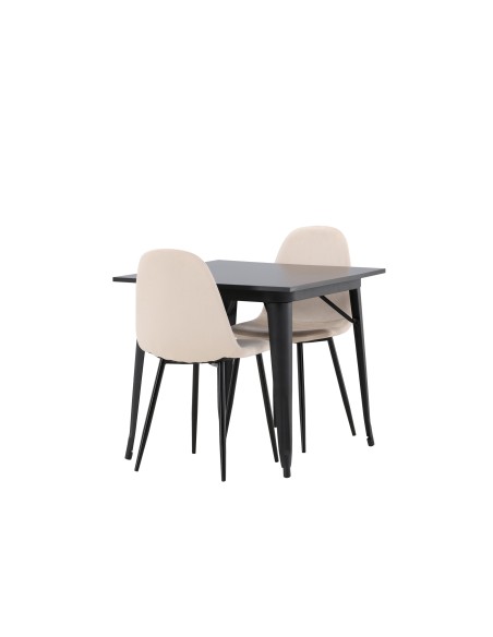 Matgrupp Tempe med Polar matstolar, 80 × 80 cm