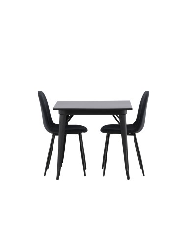 Matgrupp Tempe med Polar matstolar, 80 × 80 cm
