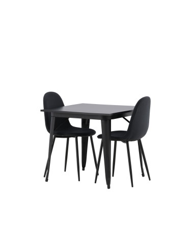 Matgrupp Tempe med Polar matstolar, 80 × 80 cm
