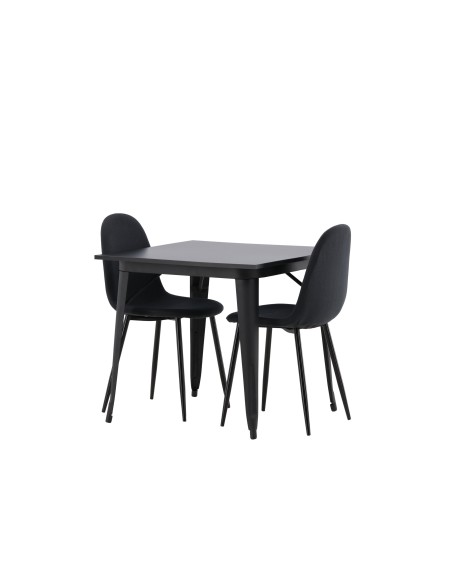 Matgrupp Tempe med Polar matstolar, 80 × 80 cm