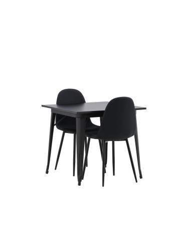 Matgrupp Tempe med Polar matstolar, 80 × 80 cm