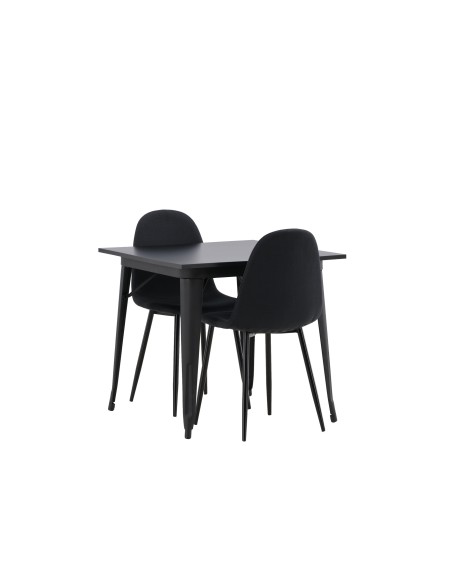 Matgrupp Tempe med Polar matstolar, 80 × 80 cm