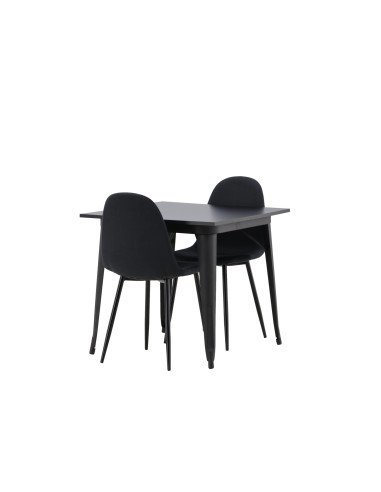 Matgrupp Tempe med Polar matstolar, 80 × 80 cm