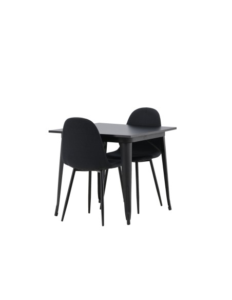 Matgrupp Tempe med Polar matstolar, 80 × 80 cm