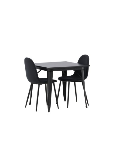 Matgrupp Tempe med Polar matstolar, 80 × 80 cm