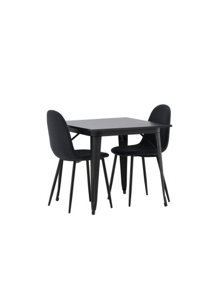 Matgrupp Tempe med Polar matstolar, 80 × 80 cm