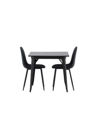 Matgrupp Tempe med Polar matstolar, 80 × 80 cm