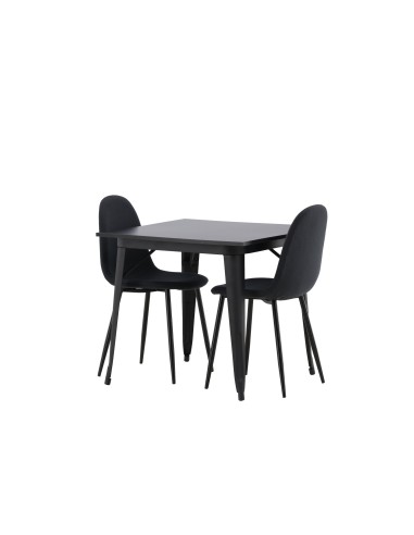 Matgrupp Tempe med Polar matstolar, 80 × 80 cm