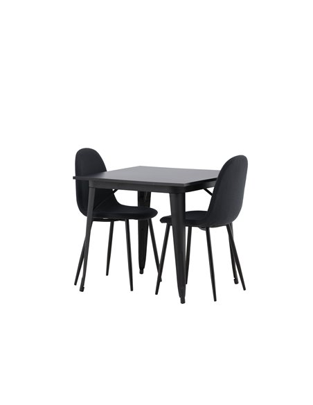 Matgrupp Tempe med Polar matstolar, 80 × 80 cm