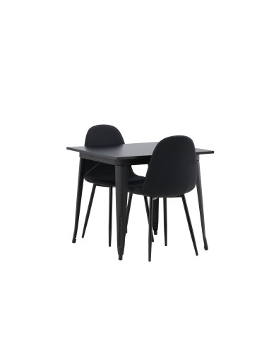 Matgrupp Tempe med Polar matstolar, 80 × 80 cm