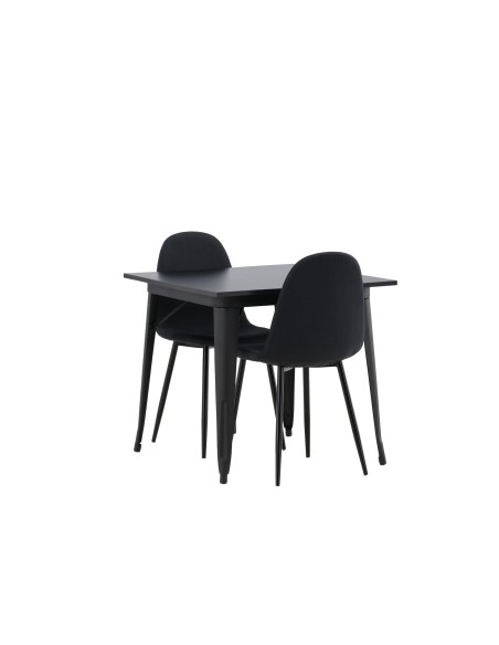 Matgrupp Tempe med Polar matstolar, 80 × 80 cm