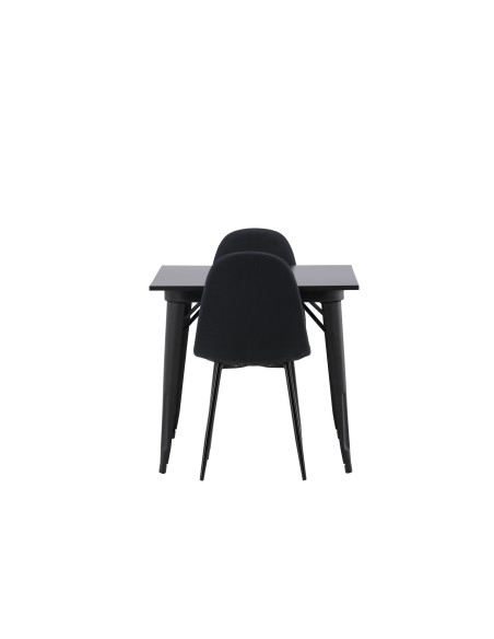 Matgrupp Tempe med Polar matstolar, 80 × 80 cm