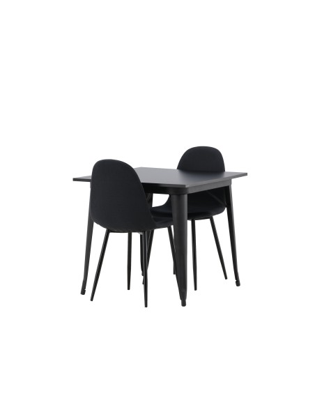 Matgrupp Tempe med Polar matstolar, 80 × 80 cm