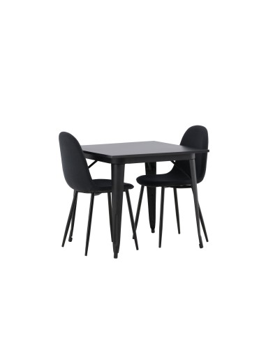 Matgrupp Tempe med Polar matstolar, 80 × 80 cm