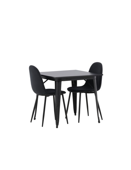 Matgrupp Tempe med Polar matstolar, 80 × 80 cm