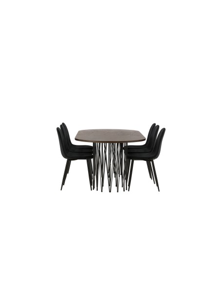 Matgrupp Stone med Polar matstolar, 220 × 100 cm