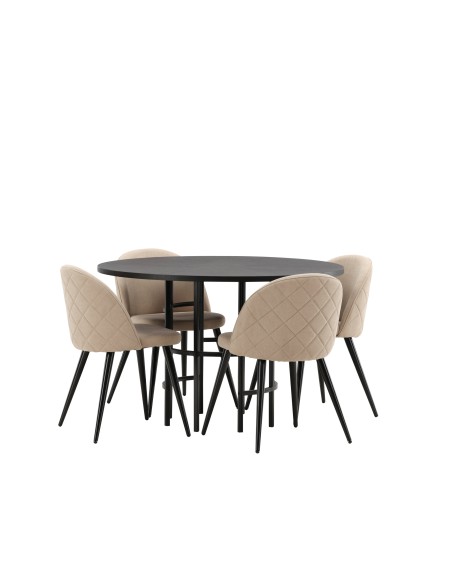 Matgrupp Copenhagen med Velvet matstolar