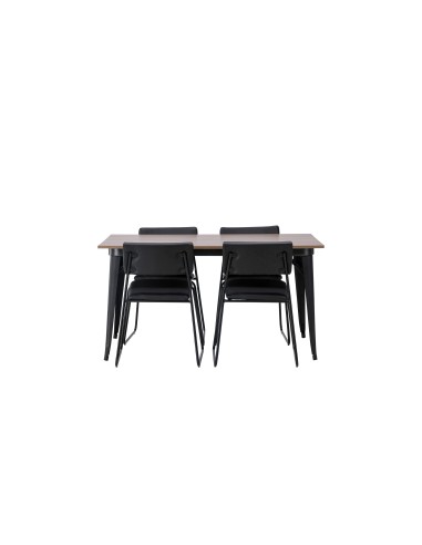 Matgrupp Tempe med Kenth matstolar, 140 × 80 cm