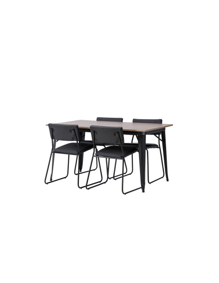 Matgrupp Tempe med Kenth matstolar, 140 × 80 cm