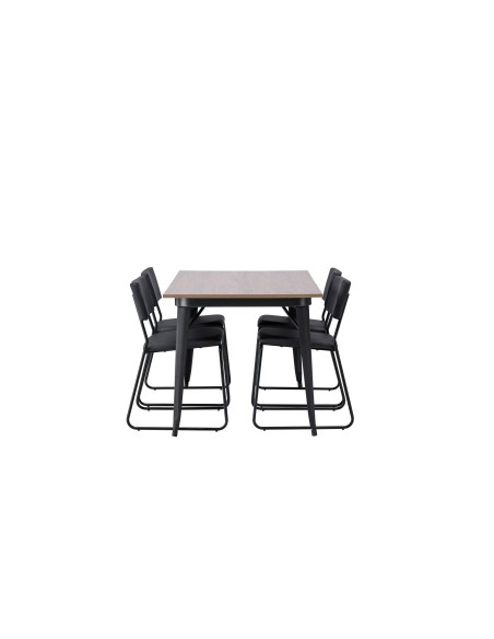 Matgrupp Tempe med Kenth matstolar, 140 × 80 cm